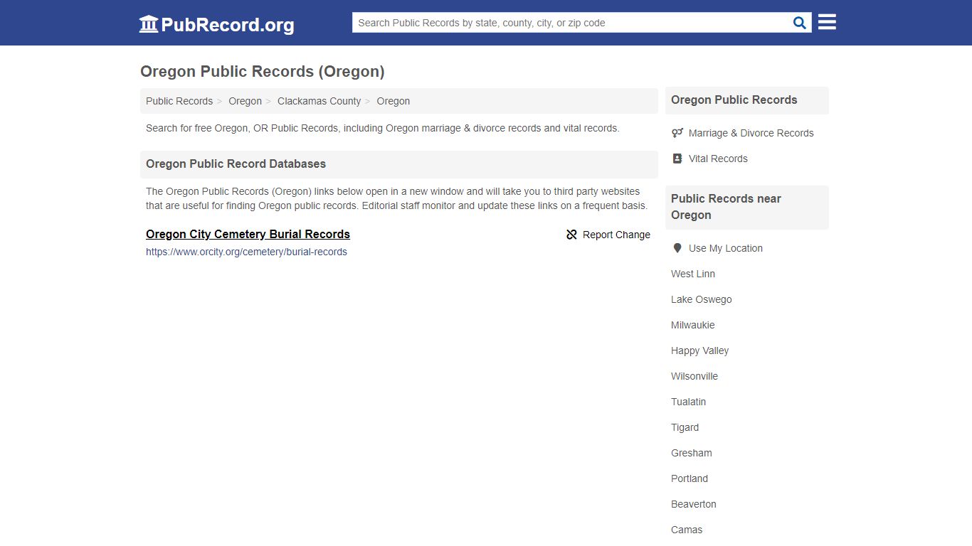 Free Oregon Public Records (Oregon Public Records)